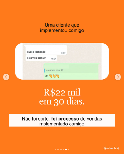 Print de WhatsApp: 27 vendas fechadas antes do fechamento