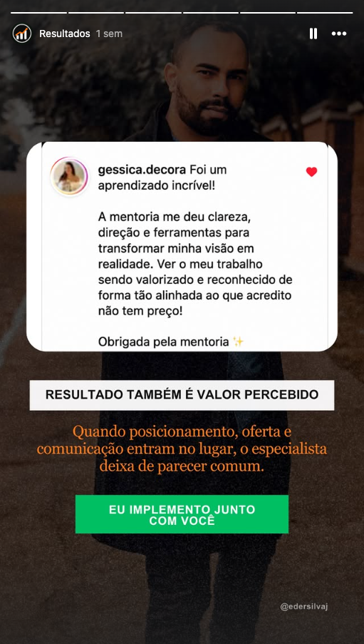 Depoimento de cliente @gessica.decora